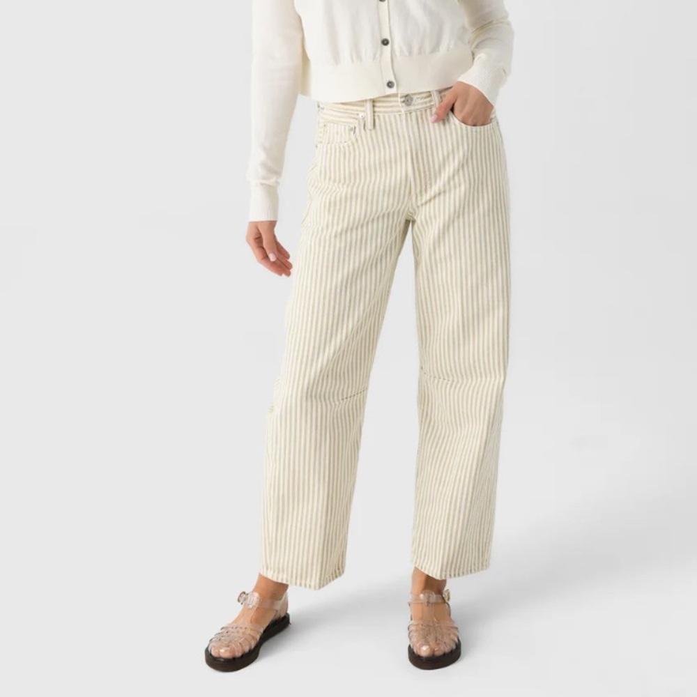 Citizens of Humanity Miro Relaxed high rise Jean, size 26 in khaki stripe